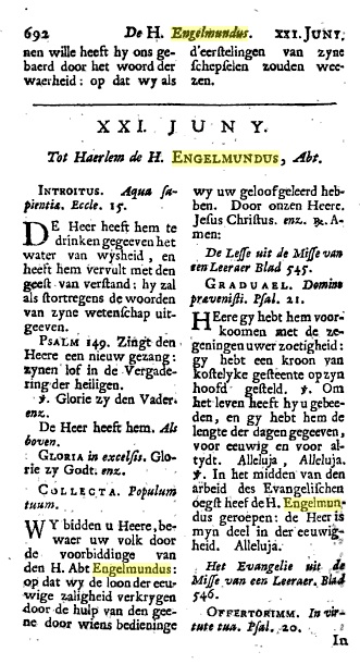 Missen, 1733