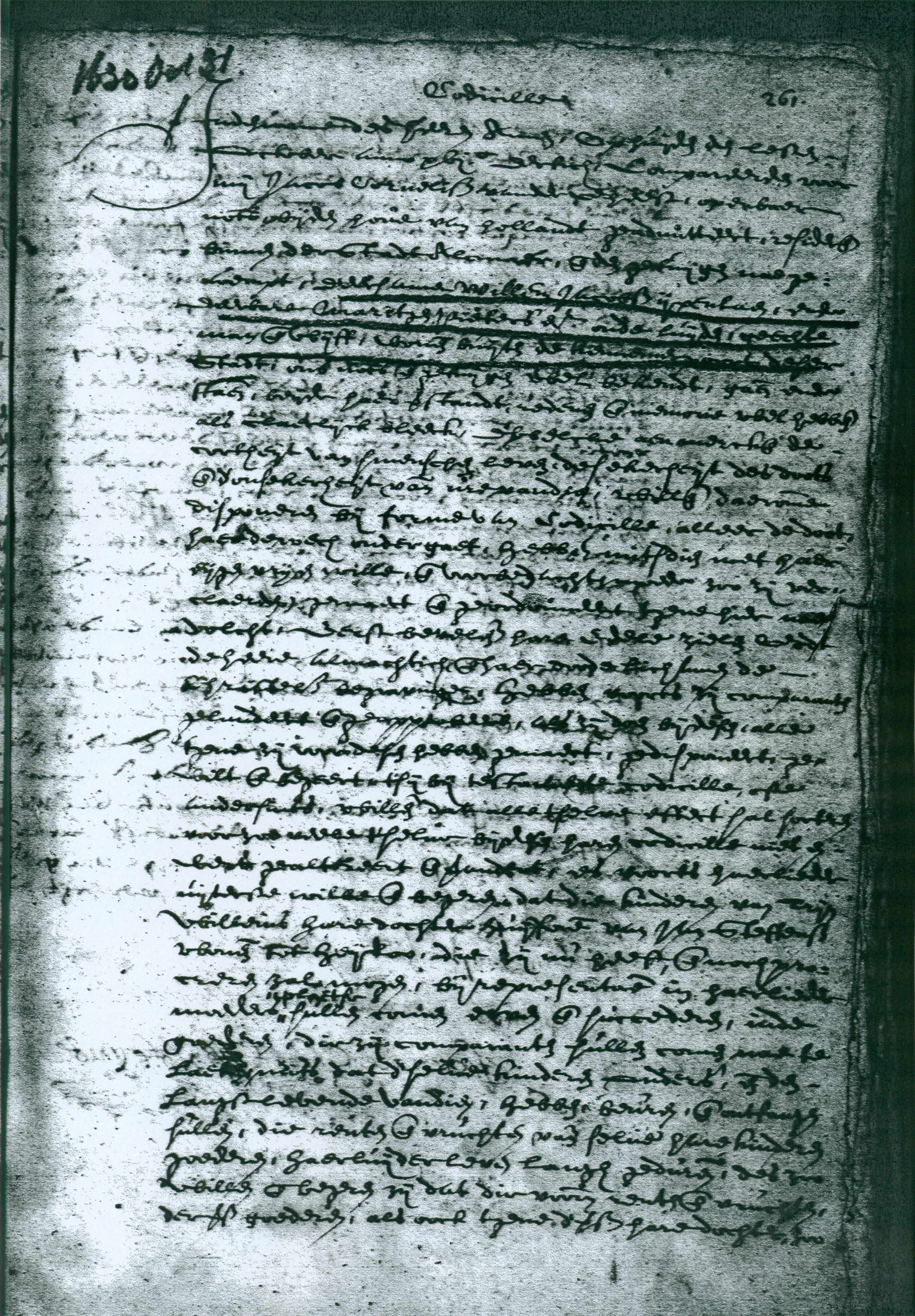 Testament 1630, pagina 1