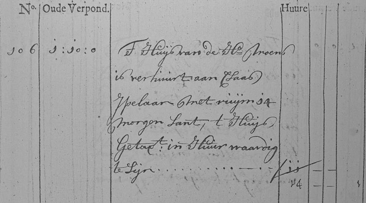 Inschrijving Verpondingenregister Heiloo, Kerckebuurt, 1731