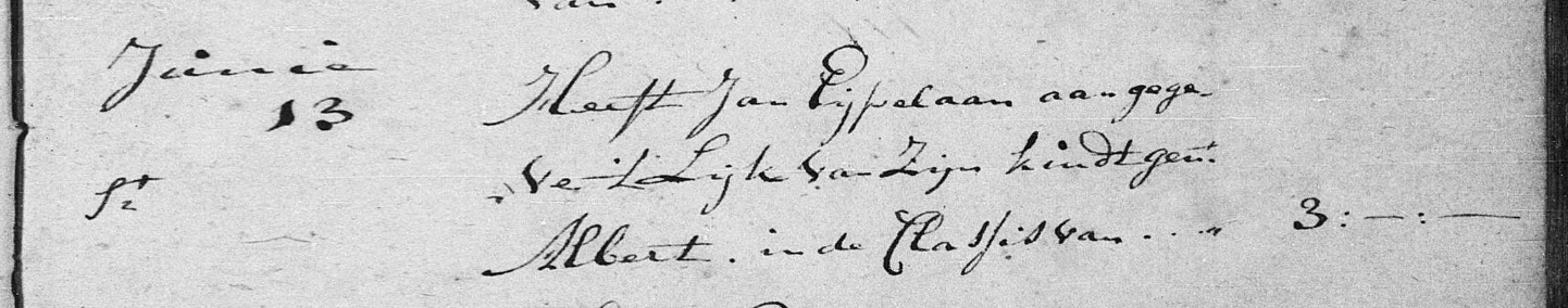 Impostaangifte overlijden eerste Albert IJpelaan, Limmen 1787